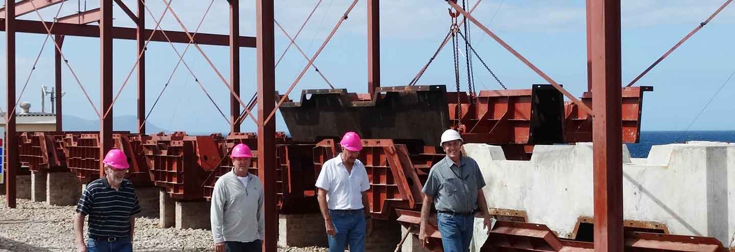 Abagold technical team on site during farm construction